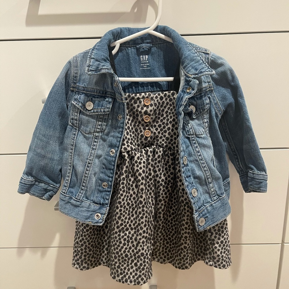 ZARA & GAP - Dress & Denim Jacket Set